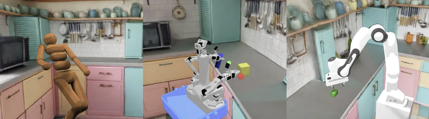 The XLeRobot web simulator: a simulated dual-arm robot in a reconstructed indoor scene